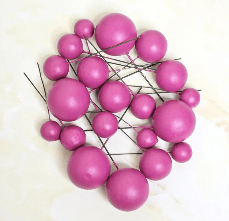 Faux balls Purple
