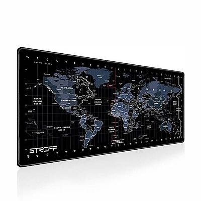 Surinka World Map Extended Size (800 mm x 300 mm x 2 mm) Gaming Mouse Pad Mousepad (Black) Surinka World Map Extended Size (800 mm x 300 mm x 2 mm) Gaming Mouse Pad Mousepad (Black)