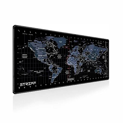 Surinka World Map Extended Size (800 mm x 300 mm x 2 mm) Gaming Mouse Pad Mousepad (Black) Surinka World Map Extended Size (800 mm x 300 mm x 2 mm) Gaming Mouse Pad Mousepad (Black)