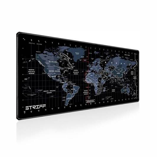 Surinka World Map Extended Size (800 mm x 300 mm x 2 mm) Gaming Mouse Pad Mousepad (Black) Surinka World Map Extended Size (800 mm x 300 mm x 2 mm) Gaming Mouse Pad Mousepad (Black)