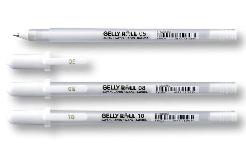 SAKURA GELLYROLL WHITE GEL INK ROLLERBALL PEN SAKURA GELLYROLL WHITE GEL INK ROLLERBALL PEN