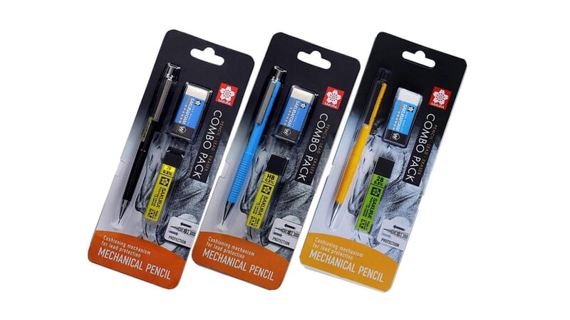 SAKURA CUSHIONING POINT MECHANICAL PENCIL COMBO PACK, 0.3 mm SAKURA CUSHIONING POINT MECHANICAL PENCIL COMBO PACK, 0.3 mm