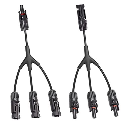 Solar Connectors Y 3 Branch Parallel Adapter  Plug for Solar Panels  (1 Pair )