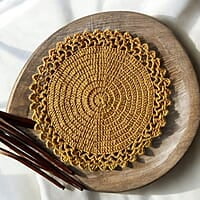 Crochet Single Colour Trivet Crochet Single Colour Trivet