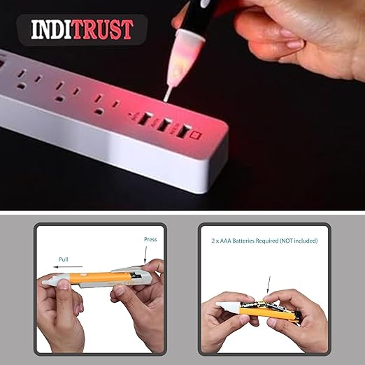 Inditrust Touchless Voltage Tester Pen (90-1000V AC) Inditrust Touchless Voltage Tester Pen (90-1000V AC)