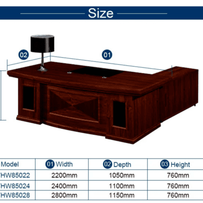Wooden desk l-shaped board set for executive desk with side cabinet with drawer Wooden desk l-shaped board set for executive desk with side cabinet with drawer
