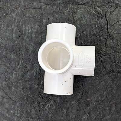 UPVC 4-way Elbow 3/4" inchi (25MM) Pipe Joint/Corner Heavy Duty UPVC Available for Greenhouse, Tent Connection,Furniture and Plumbing Projects White Color